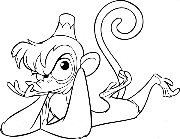 free Monkey coloring page