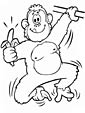 Monkey coloring page