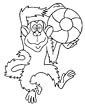 Monkey coloring page