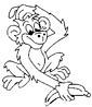 Monkey coloring page