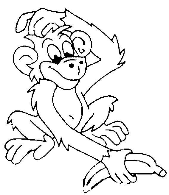 free Monkey coloring page