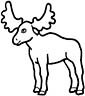 Moose coloring page