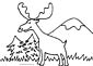 Moose coloring page