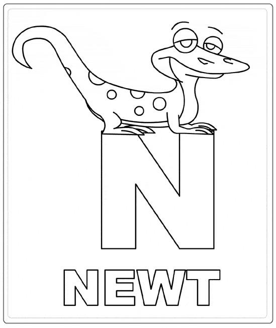 free Newt coloring page