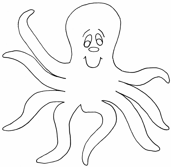 free Octopus coloring color page