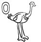 Ostrich coloring page