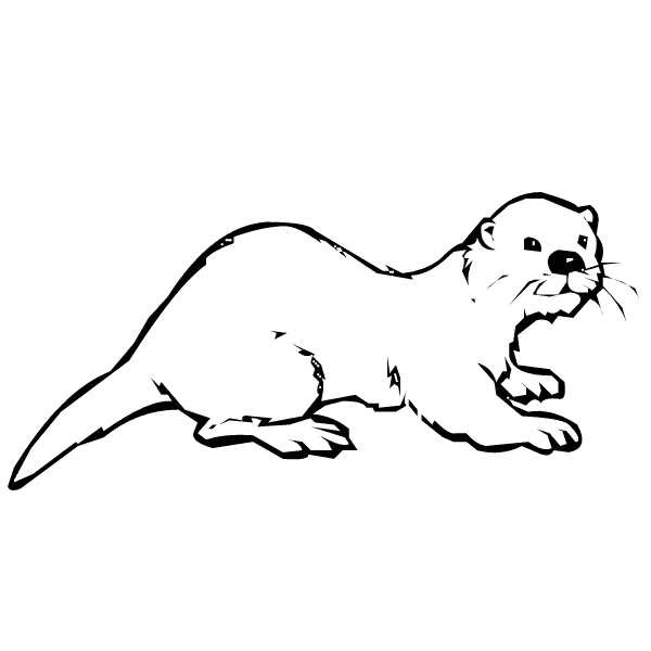 free Otter coloring page