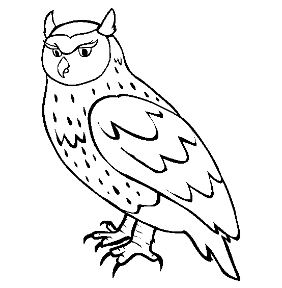 Free printable Owl coloring page