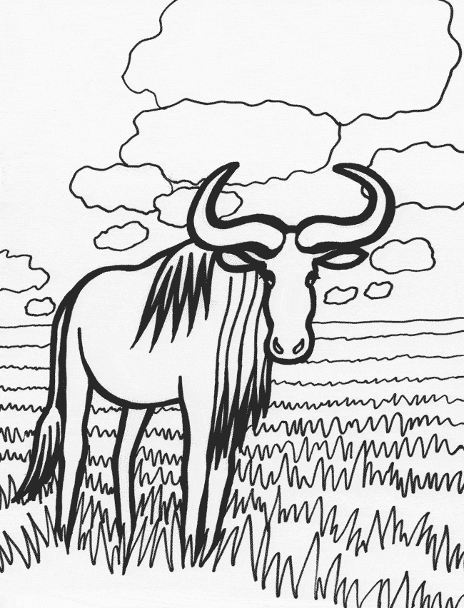 free Ox coloring page