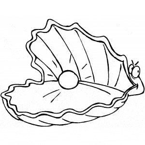 free Oyster coloring page