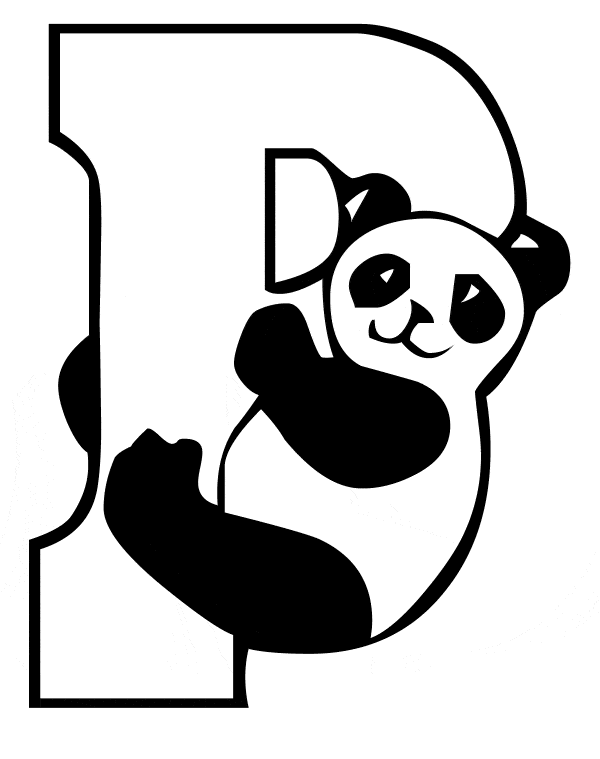 free Panda coloring color page sheet