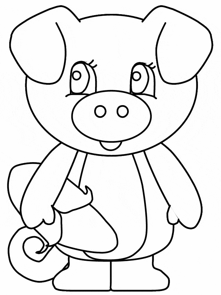 free Pig coloring page sheet