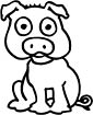 Pig coloring page