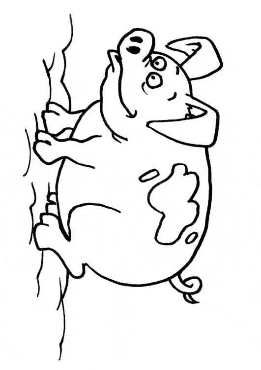 free Pig coloring page sheet