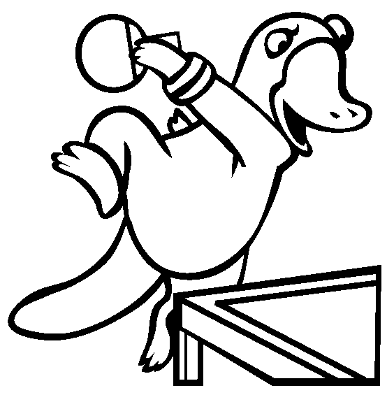 free Platypus coloring page