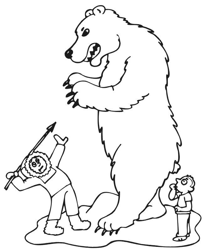free Polar Bear coloring page