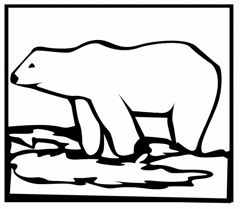 free Polar Bear coloring page