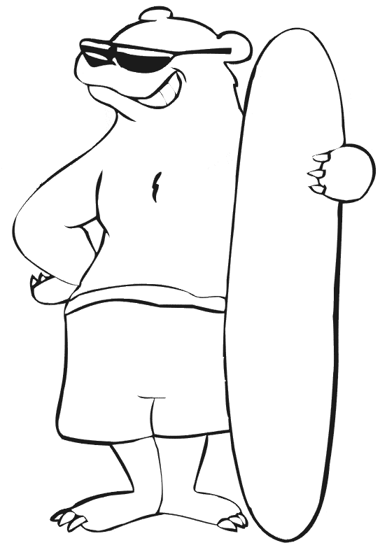 free Polar Bear coloring page