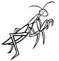 praying mantis coloring page