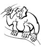 probiscis monkey coloring page