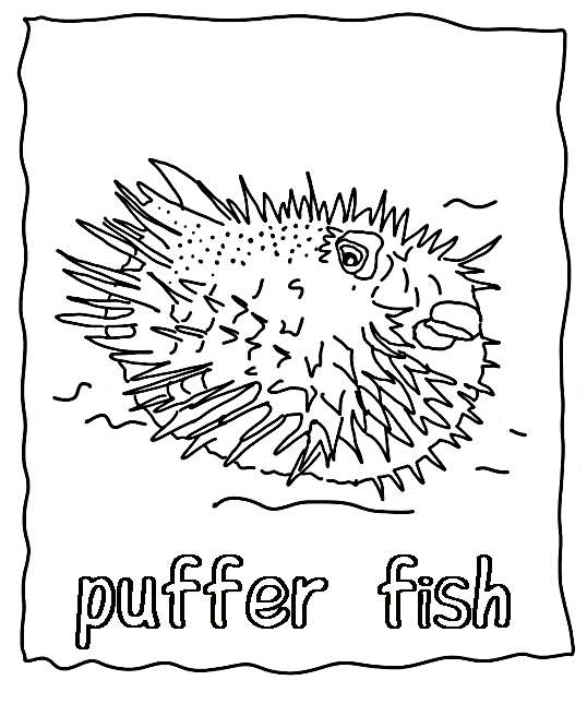 free Puffer coloring page