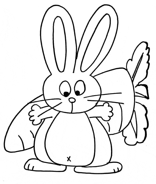 Rabbit coloring page - Rabbit free printable coloring pages animals