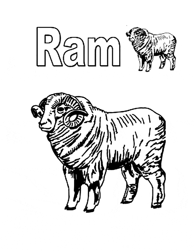 free Ram coloring page