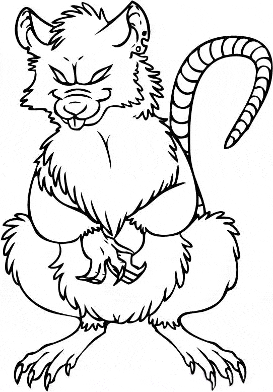 Rat coloring page - Animals Town - animals color sheet - Rat printable