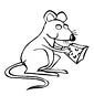 Rat coloring page