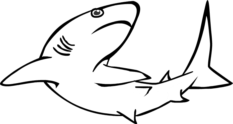 free Reef Shark coloring page