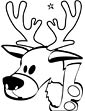 Reindeer coloring page