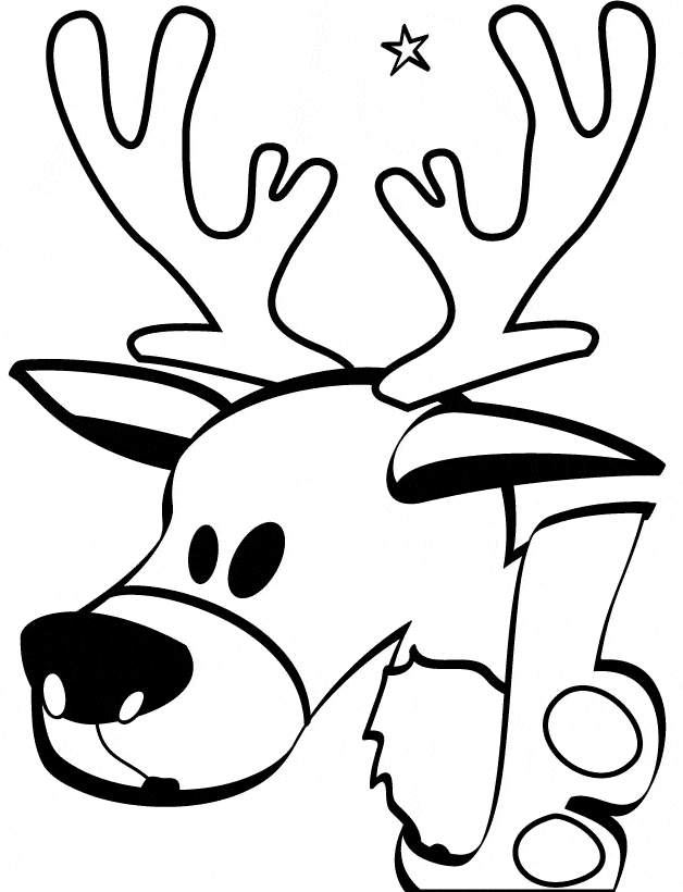 free Reindeer coloring page