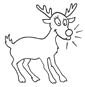 Reindeer coloring page