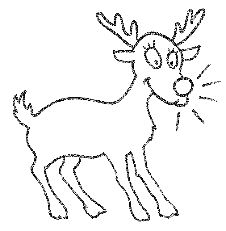 free Reindeer coloring page