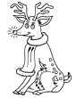 Reindeer coloring page