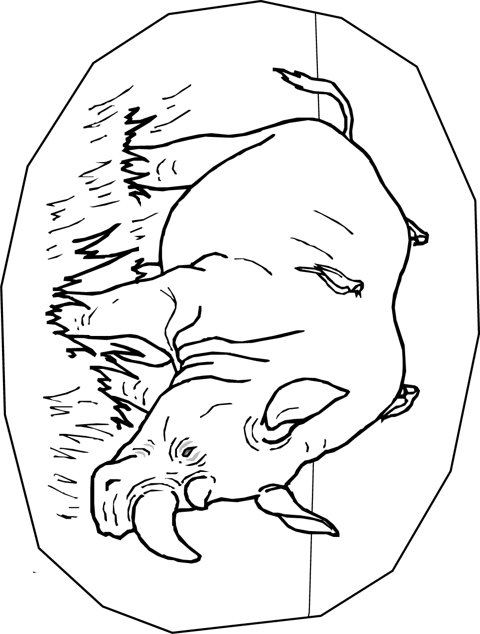 free Rhinoceros coloring page