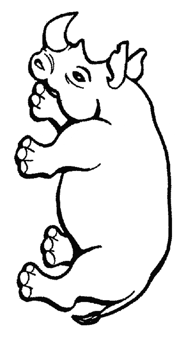 free Rhinoceros coloring page