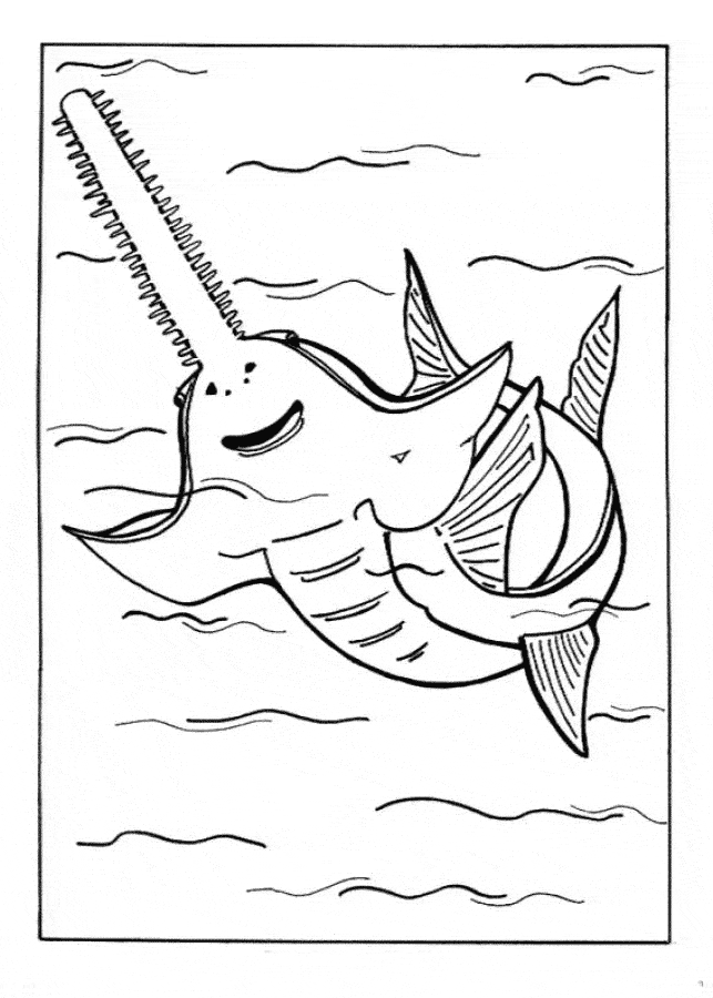 free Sawfish coloring page