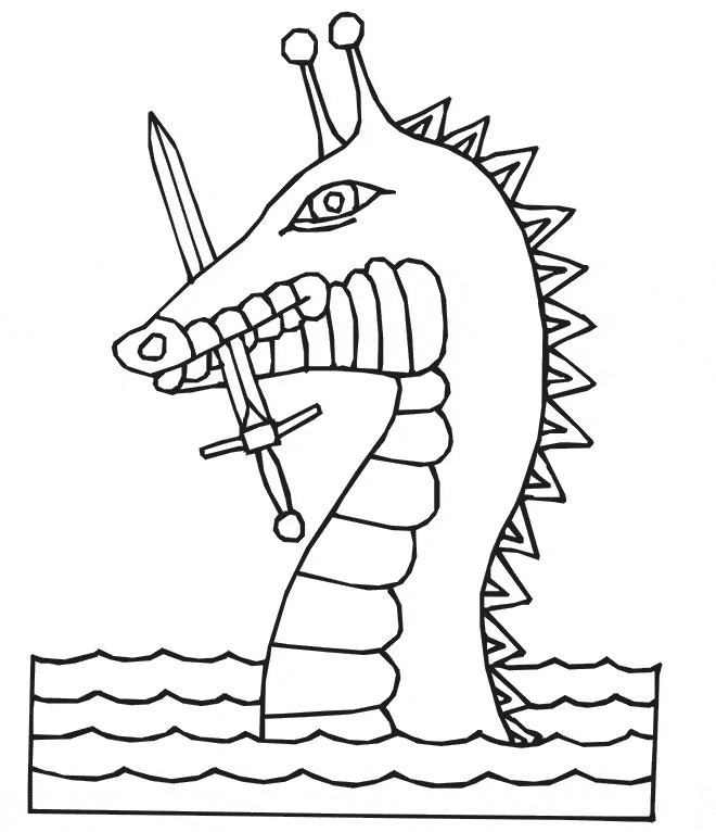 free Sea Dragon coloring page