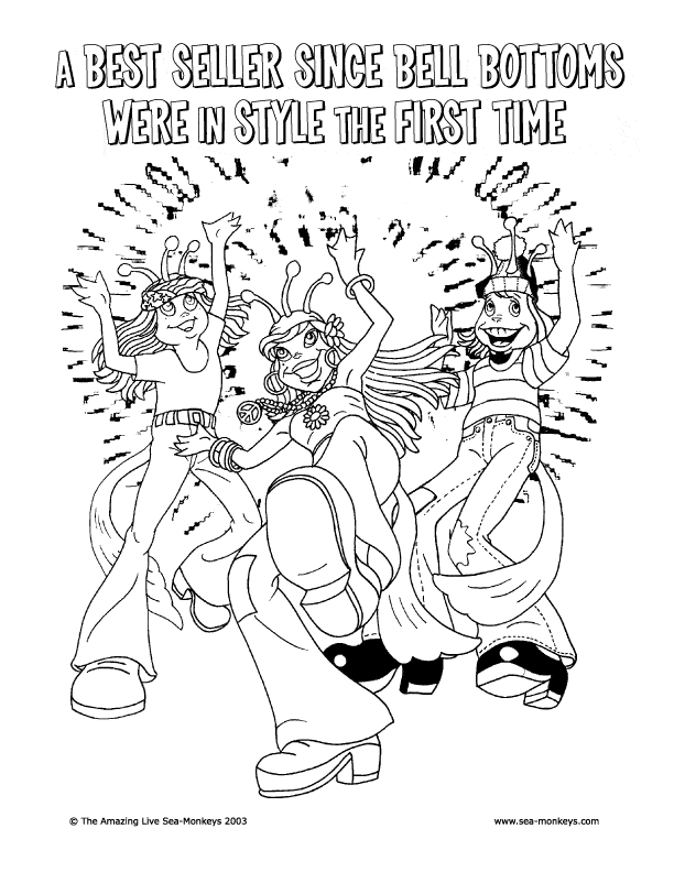 free Sea Monkey coloring page