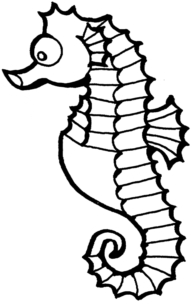 free Seahorse coloring page