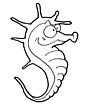 seahorse coloring page