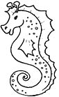 seahorse color page
