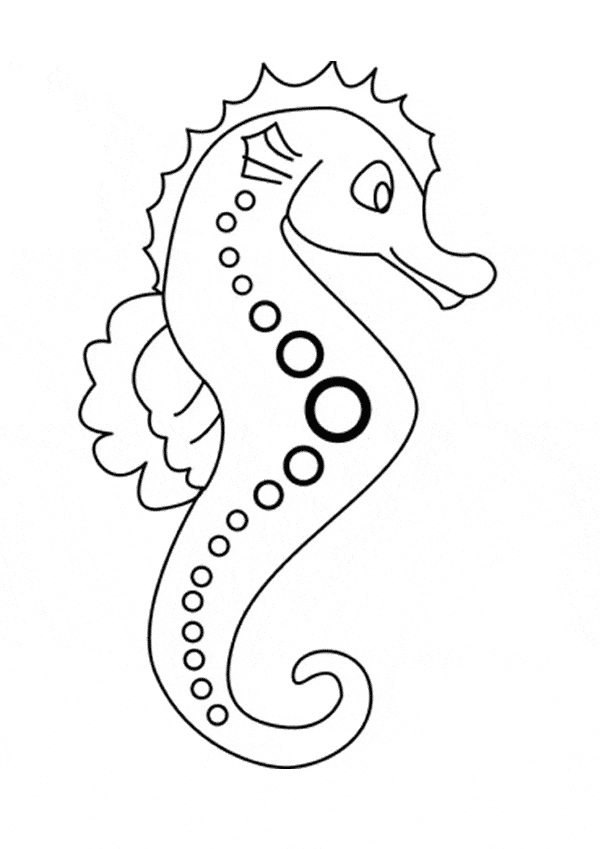 free Seahorse coloring page