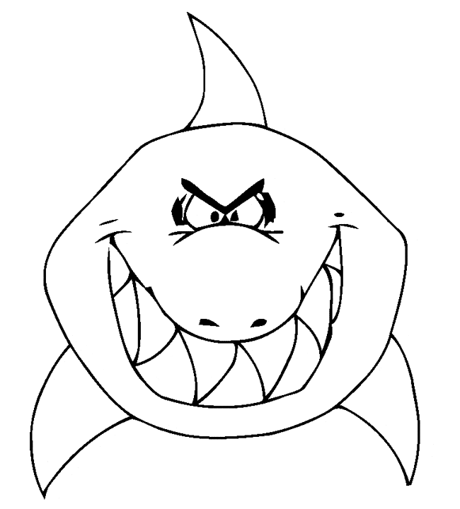 free Shark coloring page