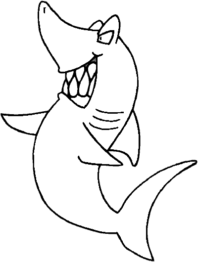 free Shark coloring page