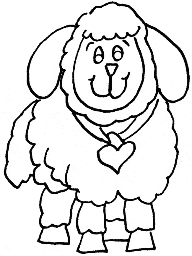 free Sheep coloring page