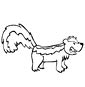 Skunk coloring page