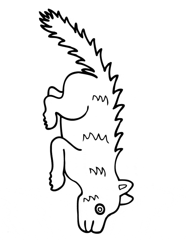 free Skunk coloring page