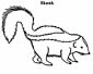 Skunk coloring page